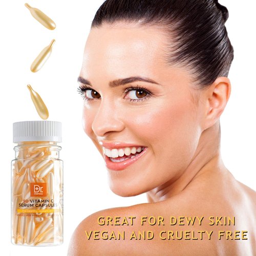 Dr. Wellness Moisturizing, Serum Capsules with Vitamin C, For Glowing, Radiant Skin, 90 Capsules