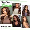 Chocolate Brown Body Wave Lace Front Wigs Human Hair 13x4 HD Lace Frontal Wigs Pre Plucked with Baby Hair 180% Density Light Brown Wigs Brazilian Virgin Human Hair Lace Front Wigs for Women 24 Inch