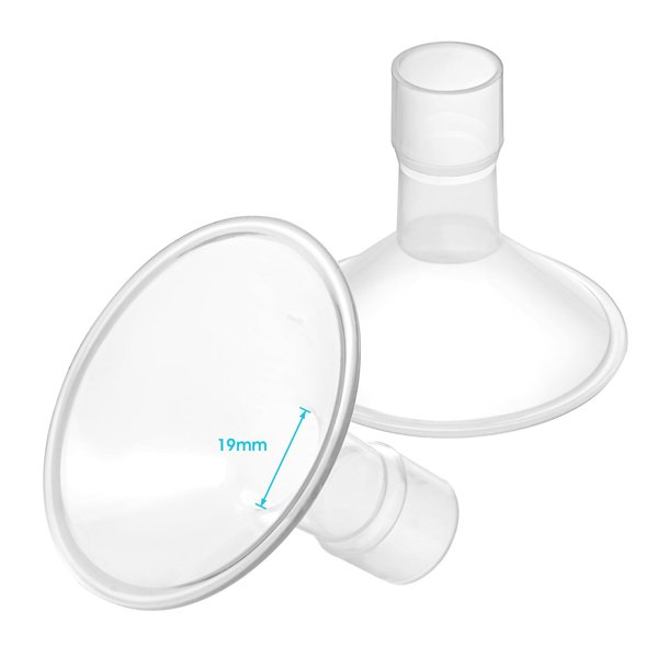 Belmikal 19mm Shields Compatible with Medela Breast Pump- PersonalFit, Freestyle, Harmony, Maxi, Flex Lansinoh Pump-SignaturePro SmartPump Manual Replace Medela Parts Lansinoh Accessories Flanges
