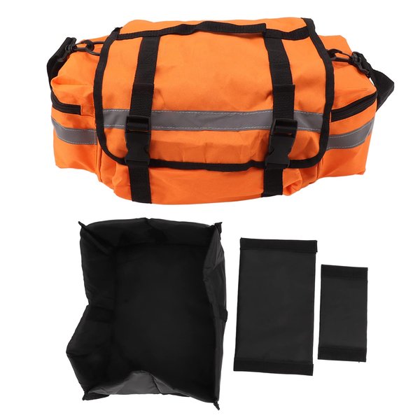 Topyond First Aid Responder Bag, 17.7" 11.8" 7.5" Professional Trauma Kit Carrier with Multiple Compartments, Lightweight and Durable for EMS and Paramedics Deluxe(Orange)