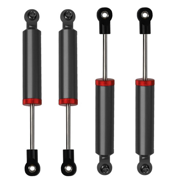 4Pcs RC Car Shocks Shock Absorber Internal Spring Shocks Damper Upgrade Parts Compatible with Axial SCX10 Traxxas TRX4 Redcat Tamiya 1/10 RC Crawler (Hole Distance:110mm, Black)