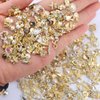 Dornail 50pcs Gold Nail Charms for Acrylic Nails, Mix Styles Shiny Pearl Alloy Nail Rhinestones Flower Butterfly Heart Star Charms for Nails Women Nail Jewels Nail Decorations for Nail Art Charms
