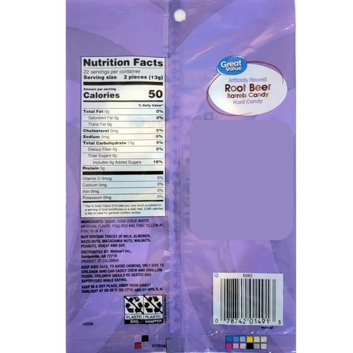 Great Value Root Beer Barrels Hard Candy, 10 oz