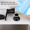 GAGALIFE Sink Soap Dispenser Matte Black, Built in Soap Dispenser with 13 OZ Bottle, Lotion Dispenser for Kitchen Sink, Refill from The Top