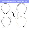 WEIMAISI 4pcs Metal Headband, Hair Band Wavy Wired Headband Zigzag Spring Sports Fashion Headwear Non Slip Hair Hoop Hair Accessories (Wavy Spring)