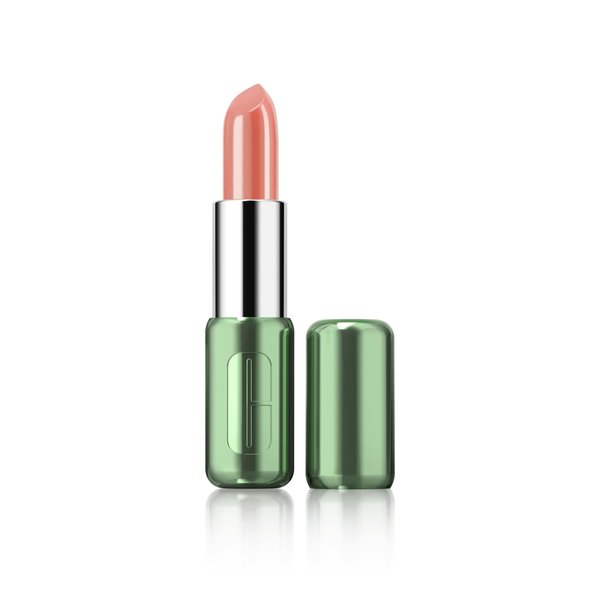 Clinique Pop Longwear Lipstick | Long Lasting, Satin, Matte + Shine, Nude Pop, 1 Count