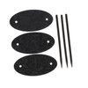 Mikinona 3pcs Leather Hairpin Hair Barrette with Stick Leather Hair Slide Stick Hair Sticks for Buns Metal Holder Hair Pieces for Women Head Pieces for Woman Leather Barrette with Stick Pu