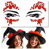 Face Gems, Face Jewels - Self Adhesive- Face Glitter Jewel Tattoo Sticker Festival Gems Rave Party Body MakeUp Rhinestone Gems for Eyes Face Body, face gems for festivals, Halloween (RED 71)