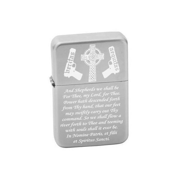Boondock Saints Prayer Lighter Brush Chrome