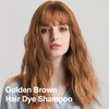 Blonde Brown Hair Dye 16.9 Fl Oz, Argan Oil Blonde Brown Hair Shampoo, 3 in 1 Hair Dye Shampoo, Easy To Use, Semi-Permanent Hair Color Shampoo (Blonde Brown)