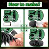 50th Birthday Party Decorations, Green and Black Happy 50th Birthday Decorations Hanging Swirls Banner Honeycomb Centerpieces for Men Women Happy 50 Years Old Bday Party