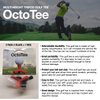 OctoTee, unisex-adult Flexible Tripod Colorful Rubber Golf Tee with Multi Height, Pack of 2