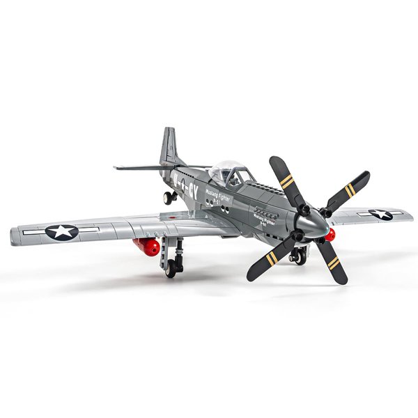 DAHONPA P51 Fighter Military Army Airplane Building Bricks Set, 258 Pieces Air-Force Build Blocks Toy, Gift for Kid and Adult