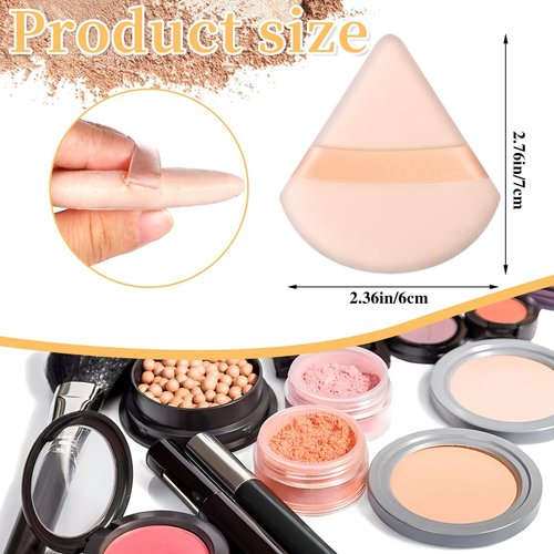 Pimoys 6 Pieces Powder Puff Soft Makeup Sponge Triangle Make Puff for Face Powder Cosmetic Foundation Sponge Beauty Makeup Tool, MultipleColors