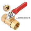 2pcs 1/4" Female Female NPT Brass Ball Valve Water Moisture Air Tank Drain Shut Off