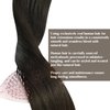 Sunny Weft Hair Extensions Human Hair Brown Sew in Hair Extensions Real Human Hair Dark Brown Sew in Extensions for Women Straight Hair Extensions for Long Hair 100G 22inch