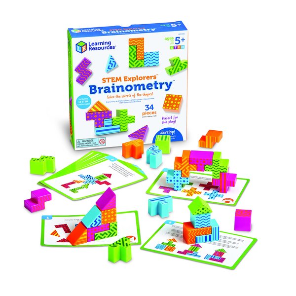 Learning Resources STEM Explorers Brainometry - 34 Pieces, Ages 5+ STEM Toys for Kids, Brain Teaser Toys and Games, Kindergarten Games,Back to School