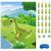Morcheiong Pin The Tail on The Dinosaur Party Game with 48pcs Tails for Dinosaur Party Favors Kids Birthday Party Supplies Boys Party Decorations