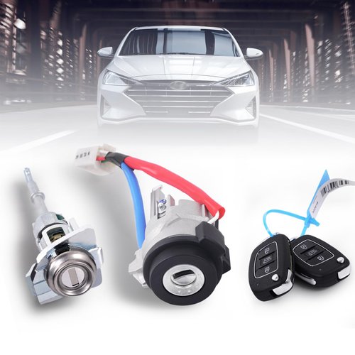 Dilomber Door Lock Cylinder Switch Ignition Switch Start Barrel with 2 Keys Fit for Hyundai Elantra 2015 2016 2017 2018 2019 2020#Replace 81905-F0500 Ignition Switch Lock Cylinder