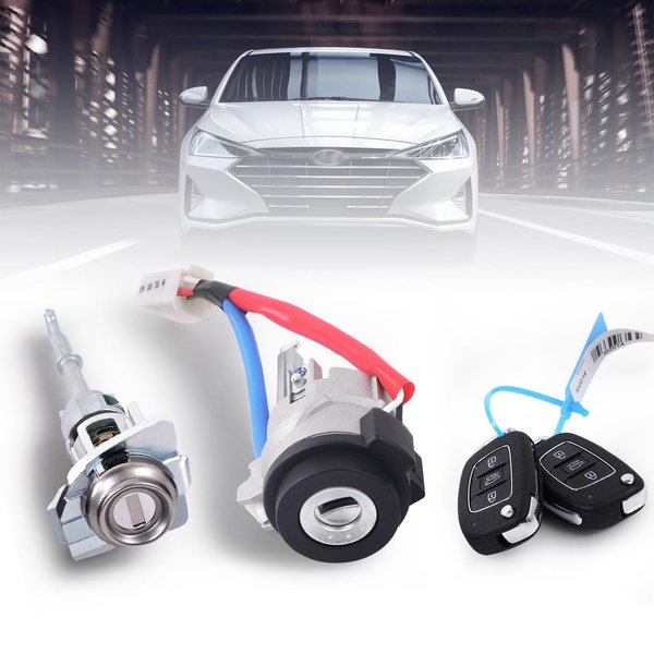 Dilomber Door Lock Cylinder Switch Ignition Switch Start Barrel with 2 Keys Fit for Hyundai Elantra 2015 2016 2017 2018 2019 2020#Replace 81905-F0500 Ignition Switch Lock Cylinder