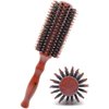 SUNBIRD & Round Brush for Blow Drying，Boar Bristle Round Hair Brush with Wooden Barrel,Volume,Styling,Curling & Curly,Wavy,Thick,or Thin Hair on Men & Women