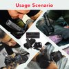 200PCS Pen Covers with 6PCS Grip Tape - SOTICA Machine Wrap Cover Black Pen Bags Pen Sleeves Machine Sleeves with Black Grip Wrap Self-Adherent Tape Plastic Covers