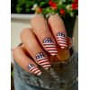 TOUGH GIRLS | Nail Polish Strips | 20 Stylish Strips | Brighter, Thicker, Tougher | Includes Cuticle Stick, Nail File, & Nail Wipes (Stars & Stripes)