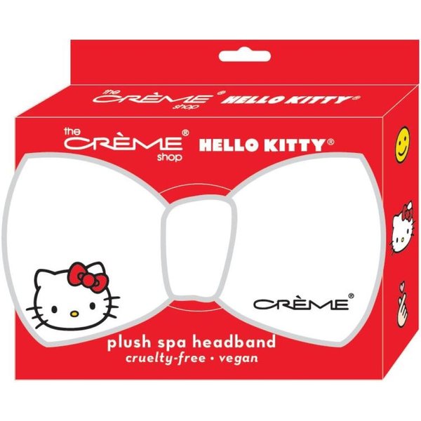 The Creme Shop x Hello Kitty "Classic White" Teddy Headyband, Spa Headband for Washing Face, Skincare Headbands, Soft & Fluffy Headbands for Women