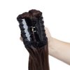 S-noilite Clip In Ponytail Hair Extensions Claw Clip In Ponytail Extention Hairpiece Long Straight Jaw Clip In Ponytail for Women Synthetic Fiber Hair 21 Inch Medium Brown