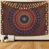 Lyacmy Bohemian Mandala Tapestry Hippie Tapestries Psychedelic Peacock Boho Tapestry Wall Hanging for Bedroom(51.2 x 59.1 inches)