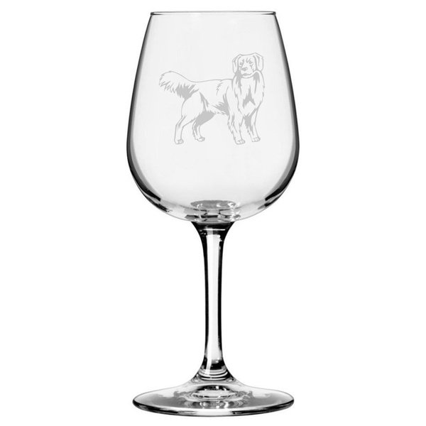 Nova Scotia Duck Tolling Retriever (Toller) Dog Themed Etched 12.75oz Wine Glass