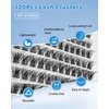 Lash Clusters Eyelash Extension 120pcs, Gekinye Faux Mink Lashes Natural Look 3D Fluffy Wispy Lashes, Reusable Individual Lashes 8-16mm
