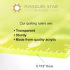 MISSOURI STAR QUILT Quilting Template Triangle | 8 Inch Acrylic 60 Degree Triangle Ruler for Charm Packs, Layer Cakes, Fabric Strips | Triangle Quilt Template for Cutting & Sewing, Green, (NOT5429)