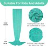 Mermaid Tail Blanket, 74''x 35'' Crochet Wearable Mermaid Blankets Seasons Cute Cozy Soft Handmade Sleeping Bag, Best Easter Gift for Kids Teens Adult
