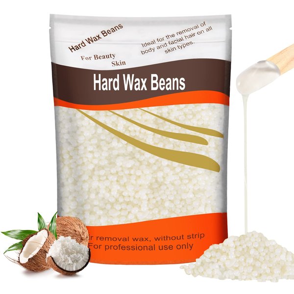 Hard Wax Beads for Hair Removal, Yovanpur Wax Beans For Sensitive Skin, Wax Beads for Brazilian Waxing, Bikini Face Eyebrow Legs, At Home Pearl Wax Beads For Men Women, 300g (10 Oz)/bag (Coconut)