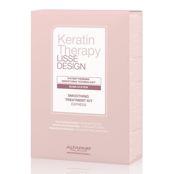 ALFAPARF MILANO At Home Keratin Hair Treatment - Keratin Therapy Lisse Design Express Brazilian Keratin Treatment - Hair Straightening and Smoothing - Formaldehyde Free - Sulfate Free