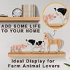 Farm Animal Toy Figure Set, 15Pcs Plastic Kid Farm Animal Toy Playset Cow Horse Goat Sheep Pig Donkey Goose Duck Turkey Chicken Dog Cat Rabbit for Toddler 3-5 5-7