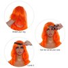 Rbenxia Curly Cosplay Wig Long Hair Heat Resistant Spiral Costume Wigs Anime Fashion Wavy Curly Cosplay Daily Party Orange 32" 80cm