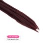 Dsoar Dreadlock Extensions Synthetic Dreads Handmade 12pcs locs Hair Extensions(20 Inch, Burgundy)