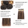 Ombre Human Hair Bundles Highlight Bundles Human Hair P427 Curly Wave Bundles 24 26 28 Inch Brazilian Remy Hair Extensions 8a Soft and Healthy Hair Bundles 100g/Pc