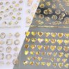 30 Sheets Gold Nail Stickers 3D Self-Adhesive Nail Decals Flower Line Lace Leaf Design Nail Art Stickers for Nail Art for Acrylic Nails DIY Nail Supplies for Women Girls