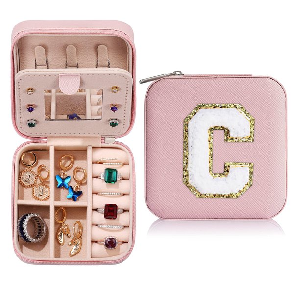 Yqljew Travel Jewelry Organizer for Women, Travel Jewelry Organizer | Necklace Organizer Earrings Organizer Ring Organizer | Jewelry Travel Organizer | Travel Gifts for Women Travel Essentials | C
