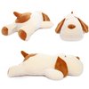 ERDAO Dog Plush Pillow, Soft Dog Stuffed Animals Toy Dog Plushie Body Pillow Gifts for Kids Girls Boys (Brown, 17.7 inch)