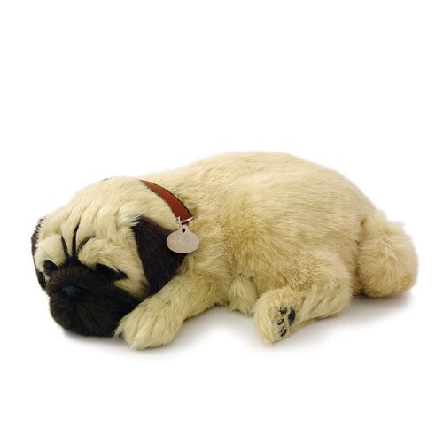 Original Petzzz Huggable Pug Puppy, Dog Toys for Kids and Elderly, Realistic Dog Stuffed Animals, Battery-Operated Stuffed Dog, Companion Interactive Pets with Synthetic Fur - Perfect Petzzz