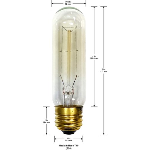 National Artcraft® 25 Watt Tube Light Bulb with Standard Edison Base (Pkg/10)