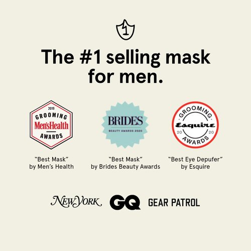 BRO MASK: Korean Face Mask for Men | 2 Pc. Hydrating Anti Aging Sheet Masks Contains Vitamin C, Vitamin E, Hyaluronic Acid, Hydrolyzed Collagen for Face Care & Acne Treatment by Jaxon Lane (4 Pack)