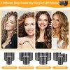 Qinzave 39PCS Self Grip Curlers 3 Sizes - Black 2.5in, 1.9in, 1.4in Rollers with Duckbill Clips for Long, Medium, Short, Thick, Fine Hair Volume and Bangs
