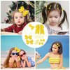 Bekecidi 20 Pieces Bow Hair Accessories Set Bow Hairpin Bow Hair Clips Rubber Band Bow Headband Bows Ribbon for Girls Kids (Yellow)
