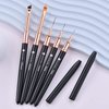 Aeocidy Nail Art Brushes Set - 5pcs Nail Brushes Nail Liner Brush (5/9/15mm) Ombre Nail Brush French Tip Nail Brush Gel Builder Brush Nail Polish Brush Nail Art Design Tools Metal Handle for Nails