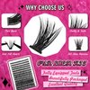 SKY MANGO DIY Lash Extension Kit 280pcs Clusters Eyelash Extension Kit 40D 8-16mm Individual Lashes Kit with Lash Bond and Seal, Lash Tweezers, Lash Brush for Beginners